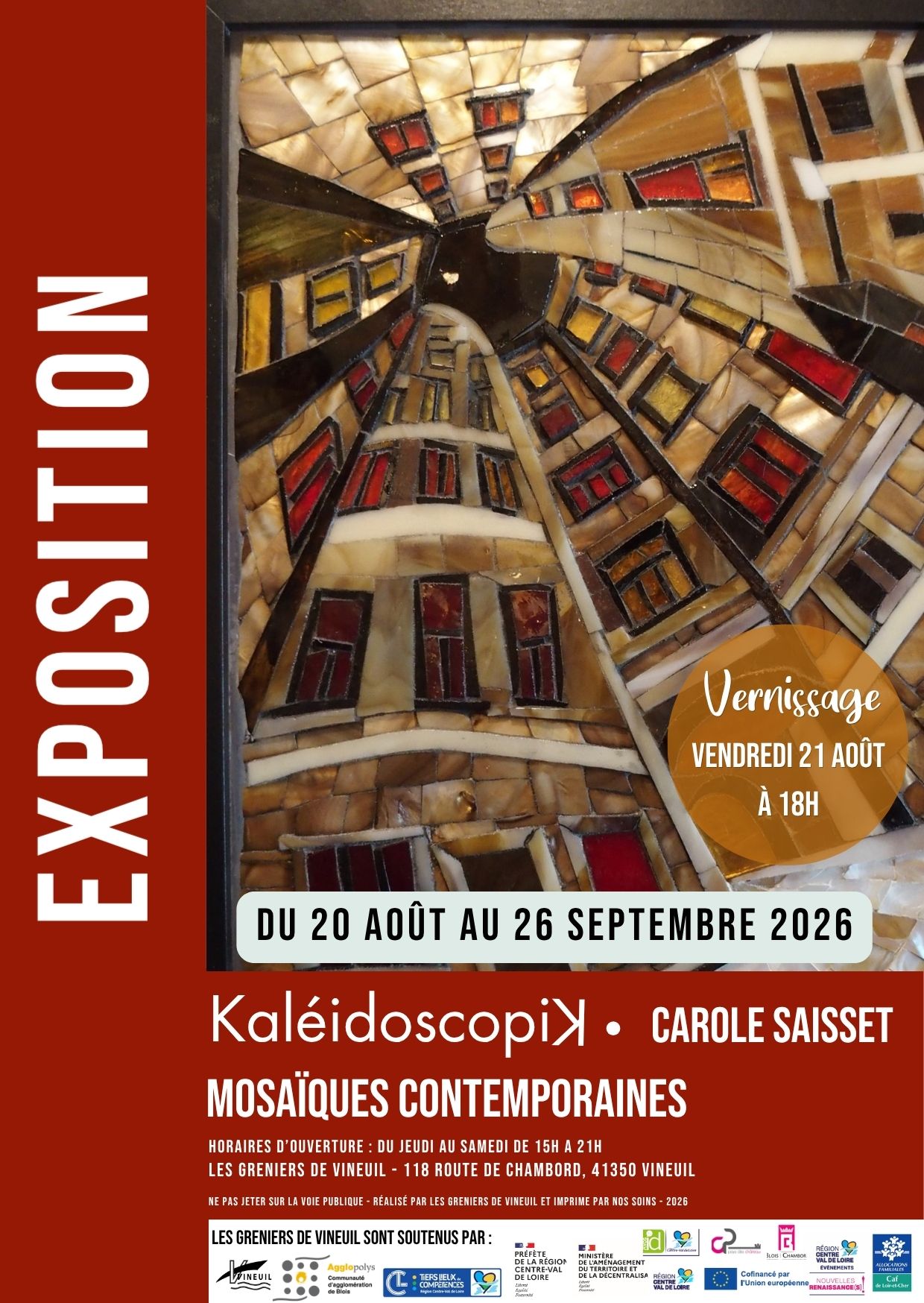 EXPO "Kaléidoscopik" Mosaïque contemporaine par Carole Saisset